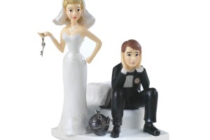 Ball and Chain Wedding Cake Topper