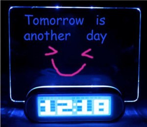 Glowing Memo Alarm Clock