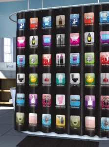 iPhone Apps Shower Curtain