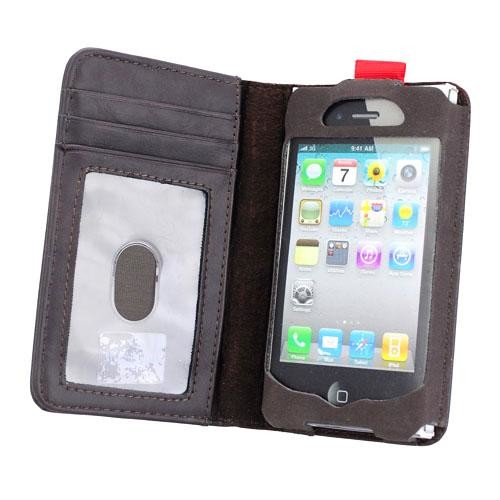 Leather Book iPhone 4 Case Open