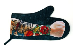Oven Mitt with Tattoo Arm Design