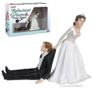 Reluctant Groom Wedding Cake Topper
