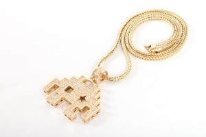 Space Invaders Bling Necklace